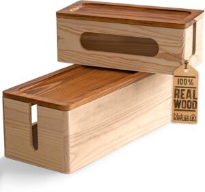 NATURE SUPPLIES wood cable management box set