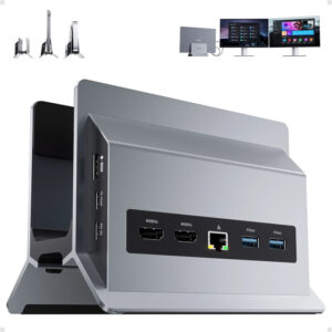 PULWTOP 11-in-1 vertical laptop docking station stand