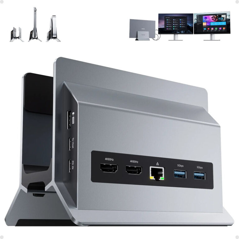 PULWTOP 11-in-1 vertical laptop docking station stand